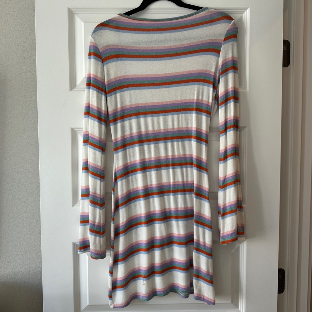 Striped long sleeve dress